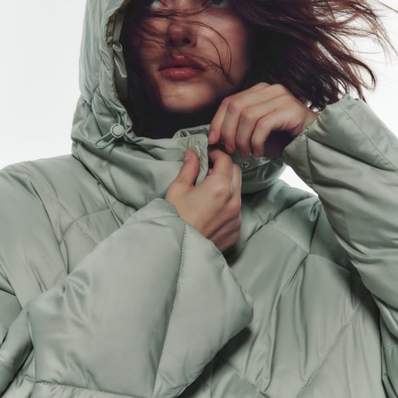 ZARA LONGLINE QUILTED JACKET - Picture 7 of 11